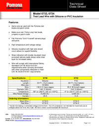 Thumbnail of document Data Sheet - 6733 Silicone Insulated Test Lead Wire